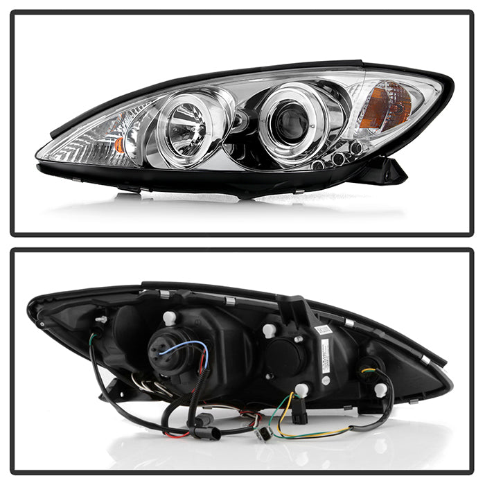 Spyder Toyota Camry 02-06 Projector Headlights LED Halo LED Chrome High H1 Low H1 PRO-YD-TCAM02-HL-C 5064318