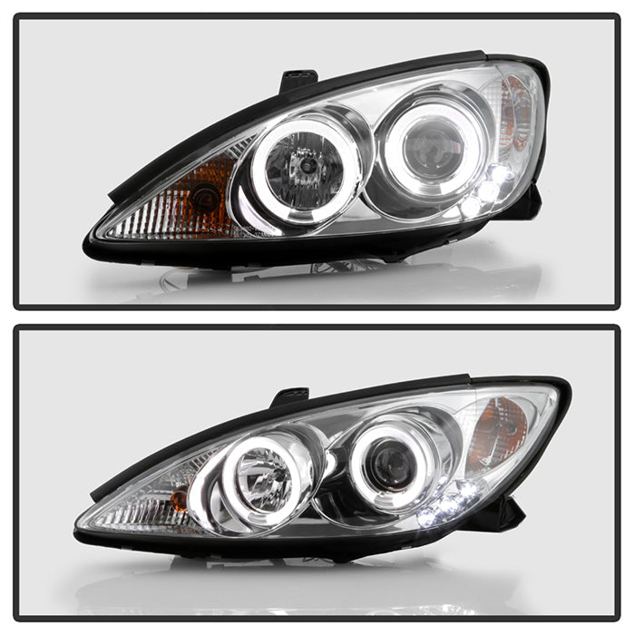 Spyder Toyota Camry 02-06 Projector Headlights LED Halo LED Chrome High H1 Low H1 PRO-YD-TCAM02-HL-C 5064318