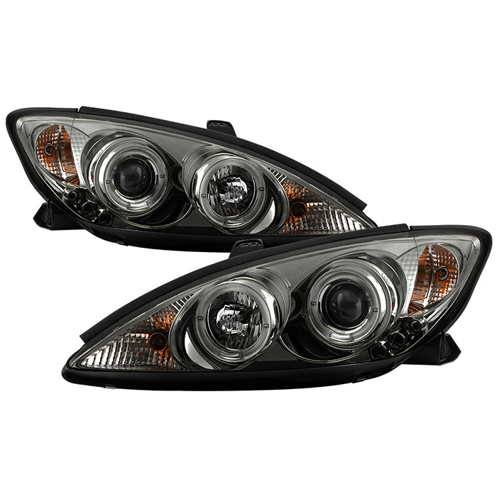 Spyder Toyota Camry 02-06 Projector Headlights LED Halo LED Smoke High H1 Low H1 PRO-YD-TCAM02-HL-SM 5064325