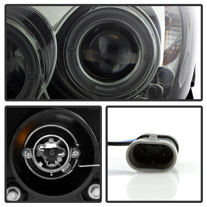 Spyder Toyota Camry 02-06 Projector Headlights LED Halo LED Smoke High H1 Low H1 PRO-YD-TCAM02-HL-SM 5064325