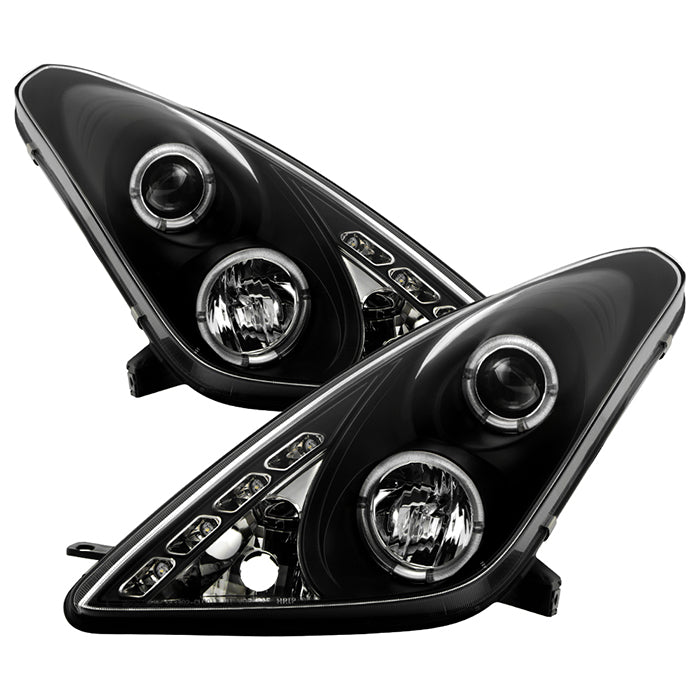 Spyder Toyota Celica 00-05 Projector Headlights LED Halo DRL Blk High H1 Low H1 PRO-YD-TCEL00-LED-BK 5011848