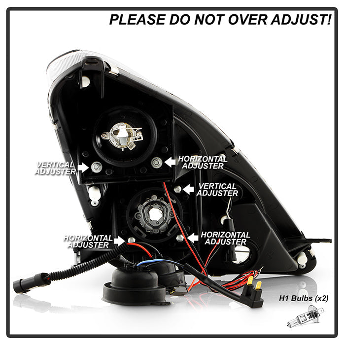 Spyder Toyota Celica 00-05 Projector Headlights LED Halo DRL Blk High H1 Low H1 PRO-YD-TCEL00-LED-BK 5011848