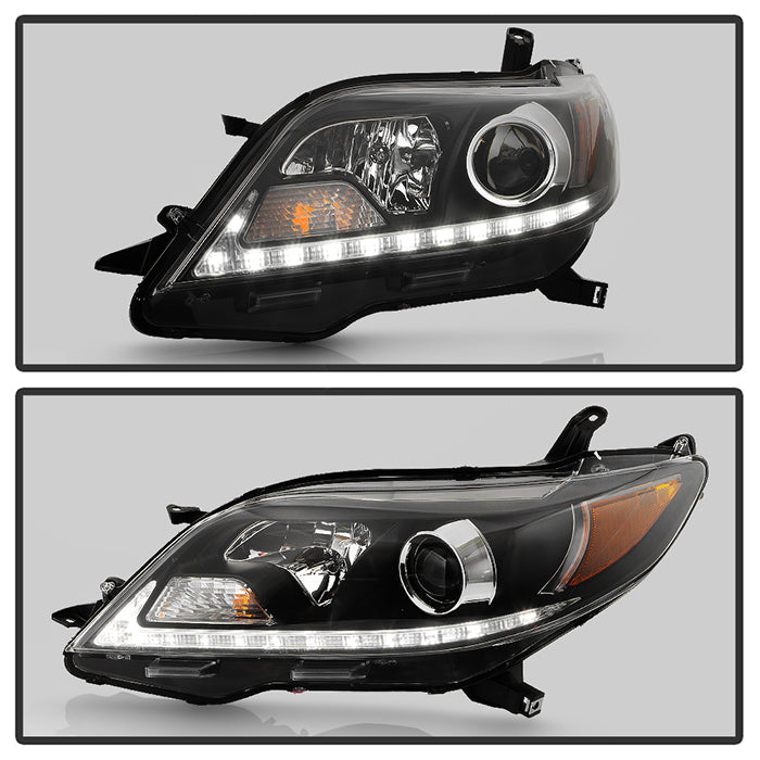 Spyder Toyota Sienna 2011-2014  Projector Headlights - DRL LED - Black PRO-YD-TSEN11-DRL-BK 5083982