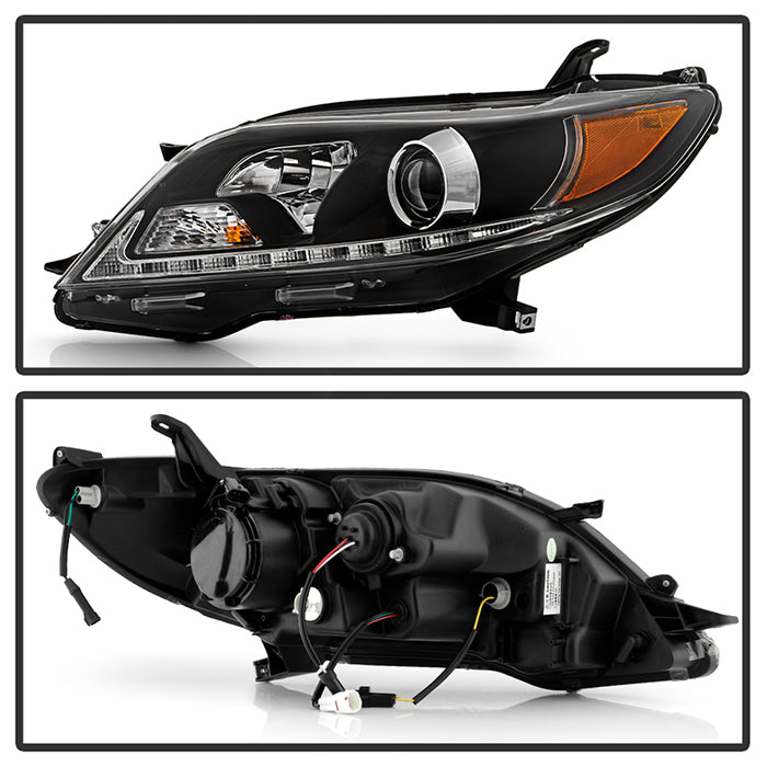 Spyder 2015-2017 Toyota Sienna Projector Headlights - DRL LED - Black PRO-YD-TSEN15-DRL-BK 5084002