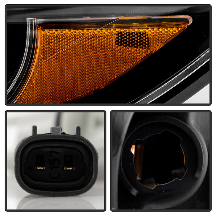 Spyder 2015-2017 Toyota Sienna Projector Headlights - DRL LED - Black PRO-YD-TSEN15-DRL-BK 5084002