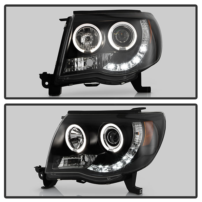Spyder Toyota Tacoma 05-11 Projector Headlights LED Halo LED Black High H1 Low H1 PRO-YD-TT05-HL-BK 5011916
