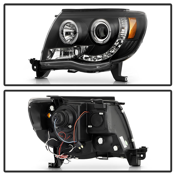 Spyder Toyota Tacoma 05-11 Projector Headlights LED Halo LED Black High H1 Low H1 PRO-YD-TT05-HL-BK 5011916