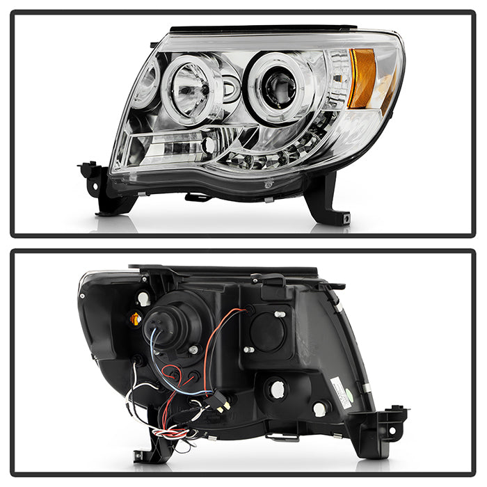 Spyder Toyota Tacoma 05-11 Projector Headlights LED Halo LED Chrome High H1 Low H1 PRO-YD-TT05-HL-C 5011923