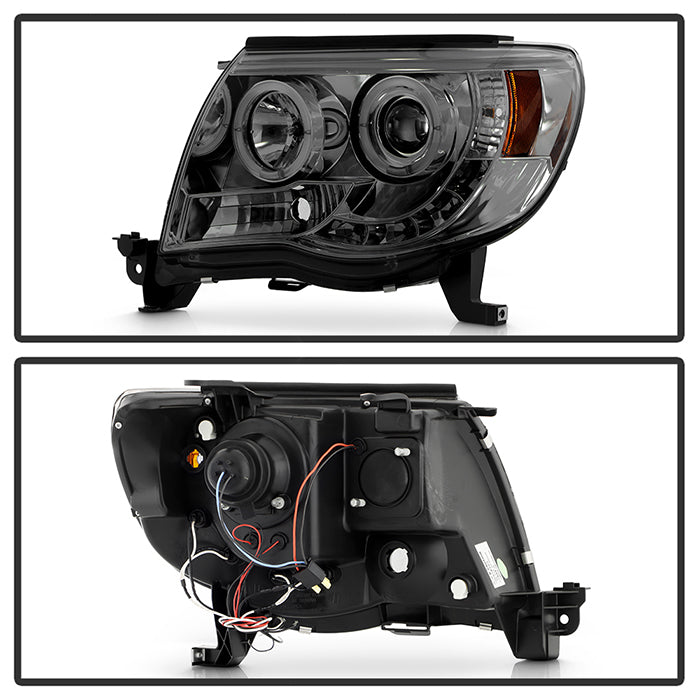 Spyder Toyota Tacoma 05-11 Projector Headlights LED Halo LED Smoke High H1 Low H1 PRO-YD-TT05-HL-SM 5011930