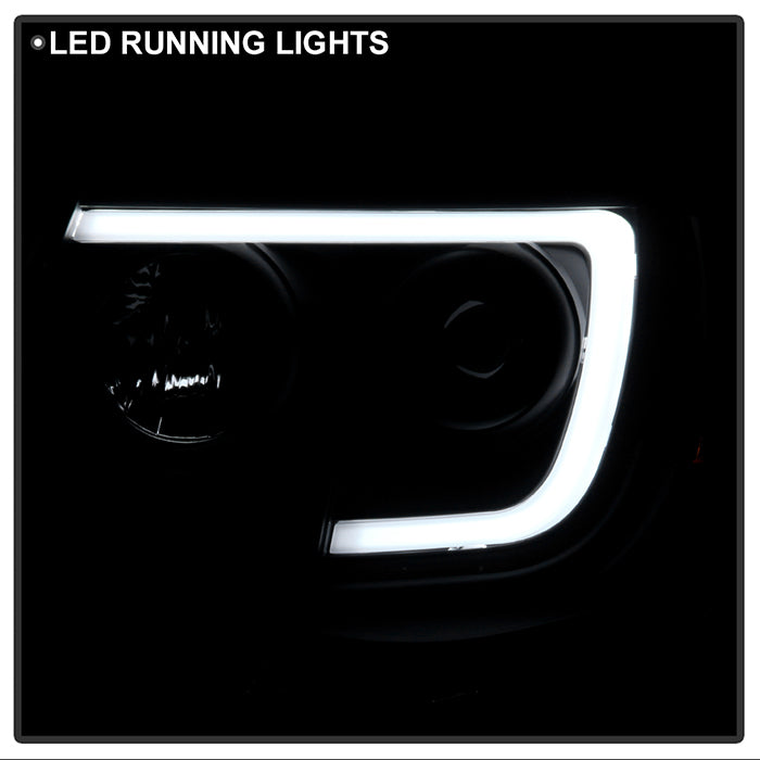 Spyder 05-11 Toyota Tacoma Ver 2 Proj Headlights - Light Bar DRL - Black Smoke PRO-YD-TT05V2-LB-BSM 5085771
