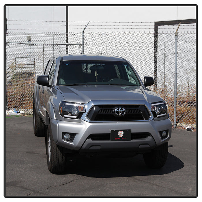 Spyder Toyota Tacoma 12-15 Projector Headlights Light Bar DRL Black PRO-YD-TT12-LBDRL-BK 5081711