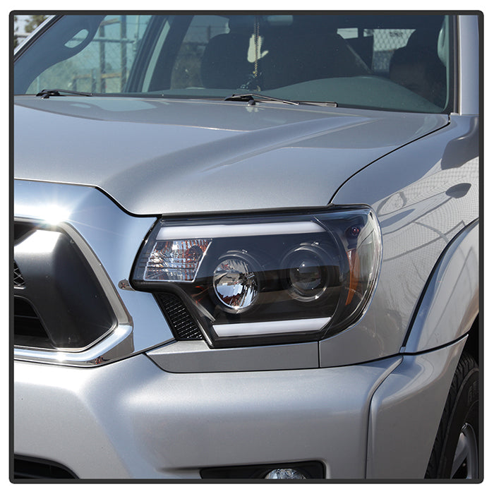 Spyder Toyota Tacoma 12-15 Projector Headlights Light Bar DRL Black PRO-YD-TT12-LBDRL-BK 5081711