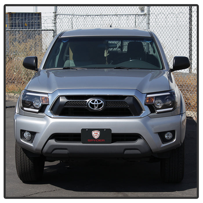 Spyder Toyota Tacoma 12-15 Projector Headlights Light Bar DRL Black PRO-YD-TT12-LBDRL-BK 5081711