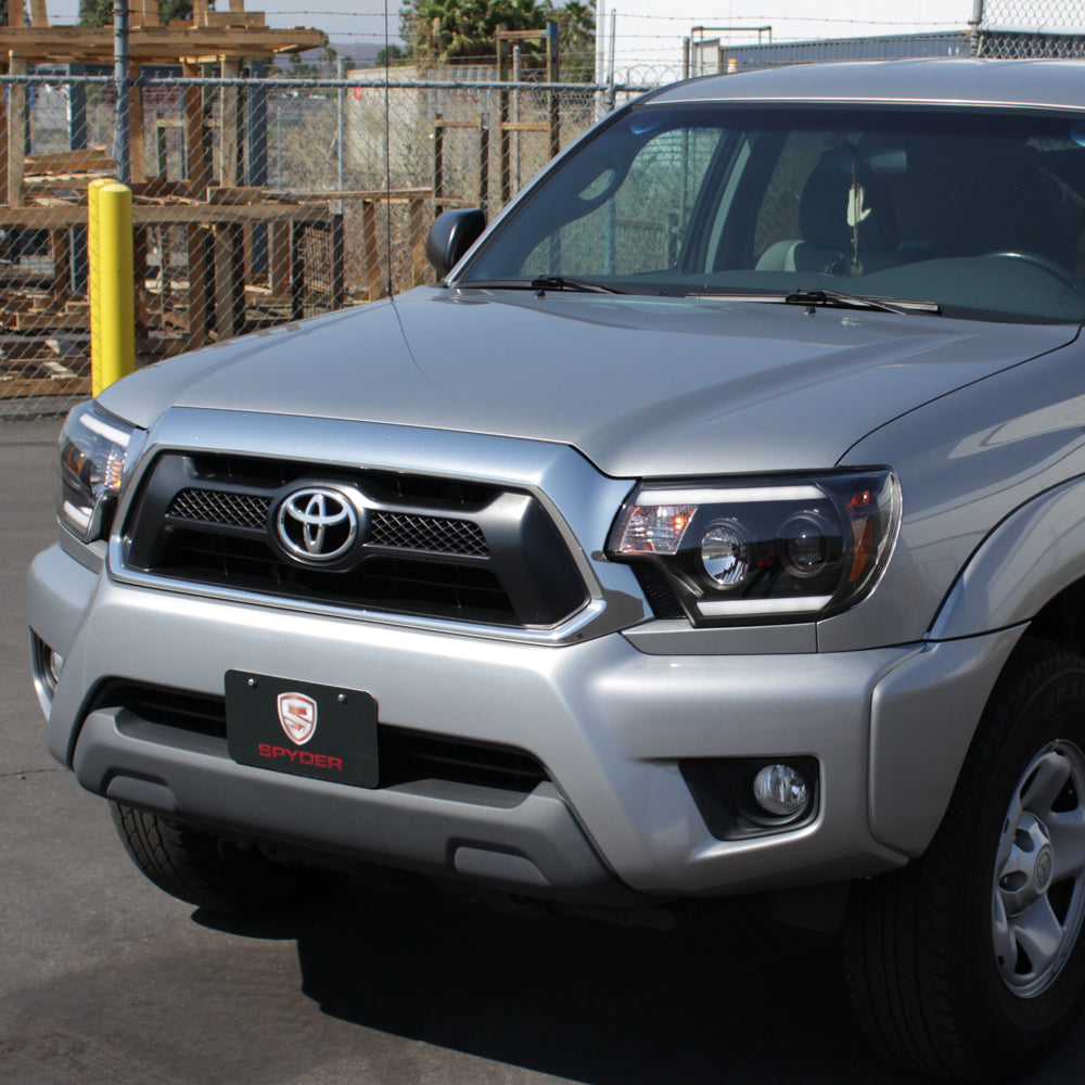 Spyder Toyota Tacoma 12-15 Projector Headlights Light Bar DRL Black PRO-YD-TT12-LBDRL-BK 5081711