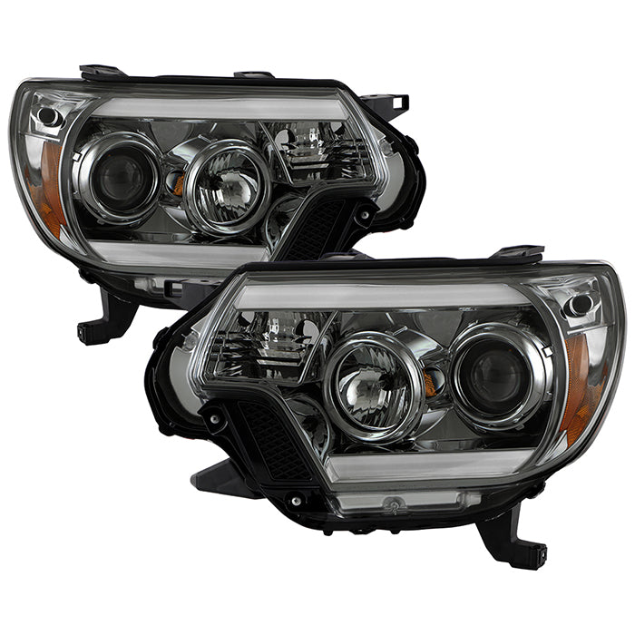Spyder Toyota Tacoma 12-16 Projector Headlights Light Bar DRL Smoke PRO-YD-TT12-LBDRL-SM 5081728