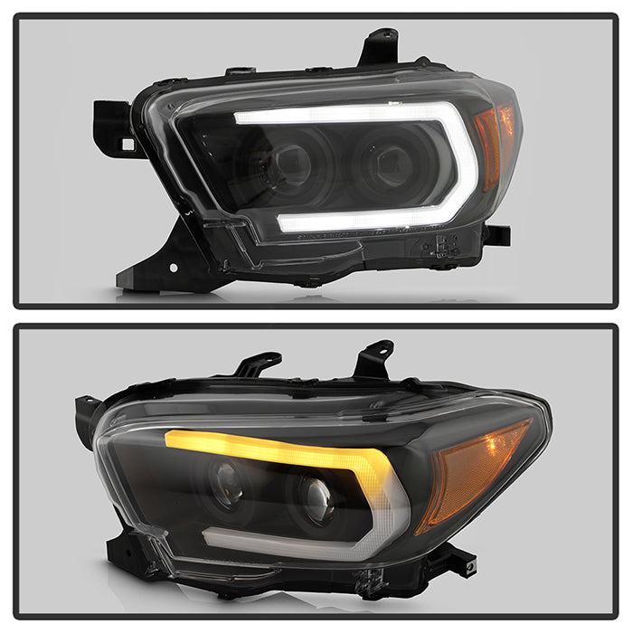 Spyder 16-18 Toyota Tacoma Projector Headlights - Seq LED Turn - Black - PRO-YD-TT16-LB-BK 5085818