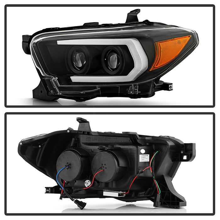 Spyder 16-18 Toyota Tacoma Projector Headlights - Seq LED Turn - Black - PRO-YD-TT16-LB-BK 5085818