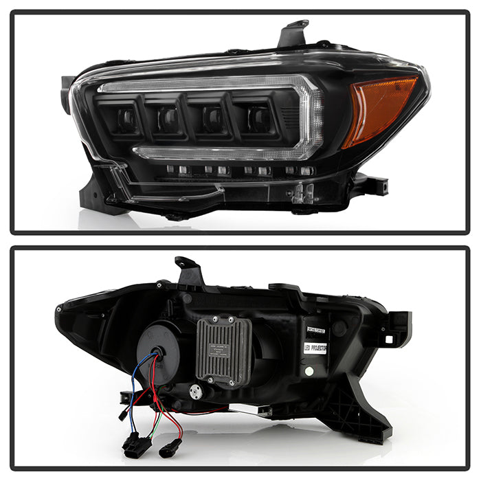 Spyder 16-20 Toyota Tacoma Halogen Model Only High-Power LED Headlights - Black PRO-YD-TT16HALAP-BK 5088376
