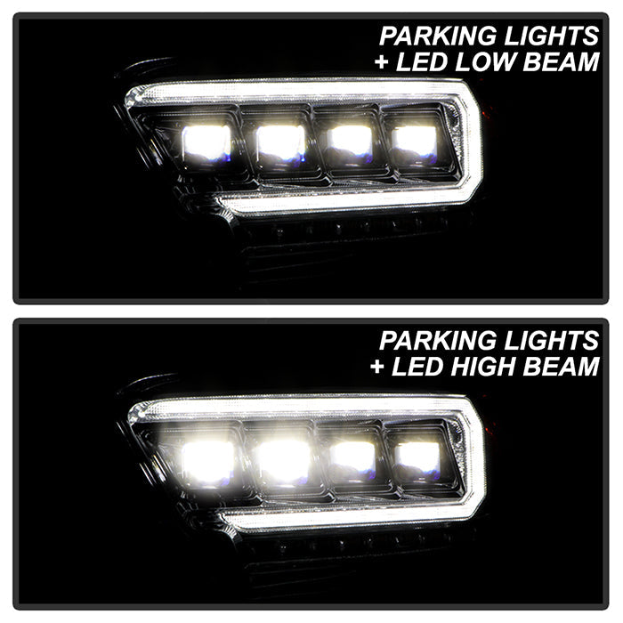 Spyder 16-20 Toyota Tacoma Halogen Model Only High-Power LED Headlights - Chrome PRO-YD-TT16HALAP-C 5088369