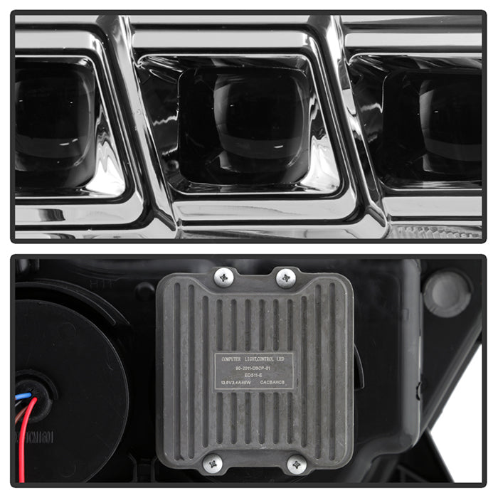 Spyder 16-20 Toyota Tacoma Halogen Model Only High-Power LED Headlights - Chrome PRO-YD-TT16HALAP-C 5088369