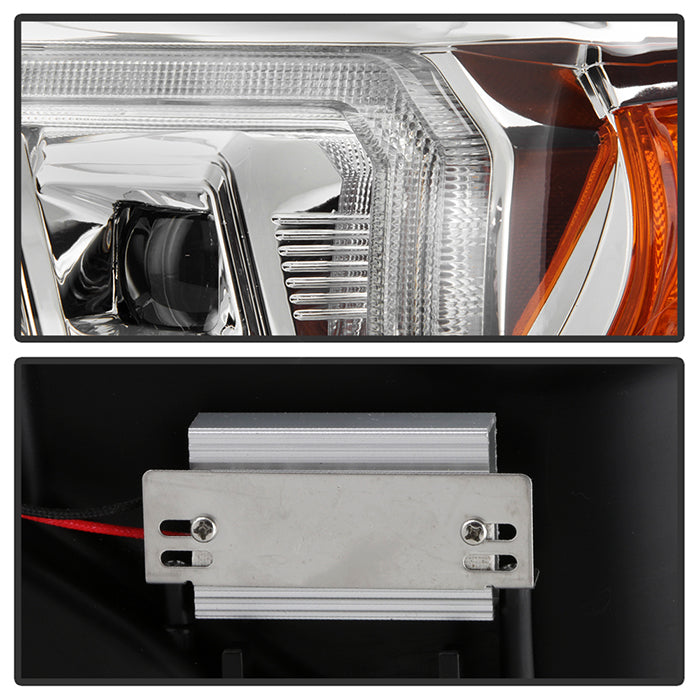 Spyder 16-20 Toyota Tacoma Halogen Model Only High-Power LED Headlights - Chrome PRO-YD-TT16HALAP-C 5088369