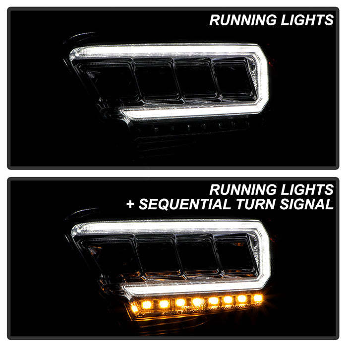 Spyder 16-20 Toyota Tacoma LED Model Only High-Power LED Headlights - Chrome PRO-YD-TT16LEDAP-C 5088383
