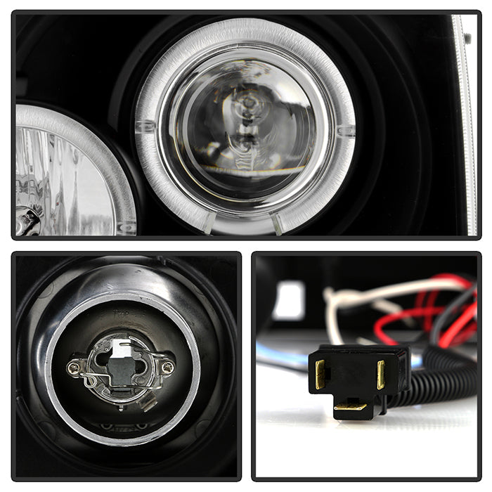 Spyder Toyota Tacoma 97-00 Projector Headlights LED Halo LED Black High H1 Low H1 PRO-YD-TT97-HL-BK 5011947