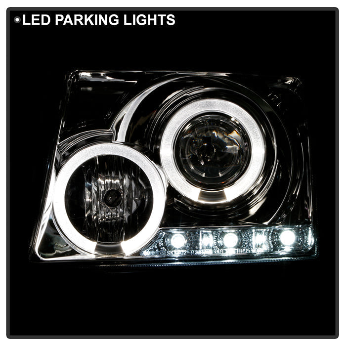 Spyder Toyota Tacoma 97-00 Projector Headlights LED Halo LED Chrome High H1 Low H1 PRO-YD-TT97-HL-C 5011954