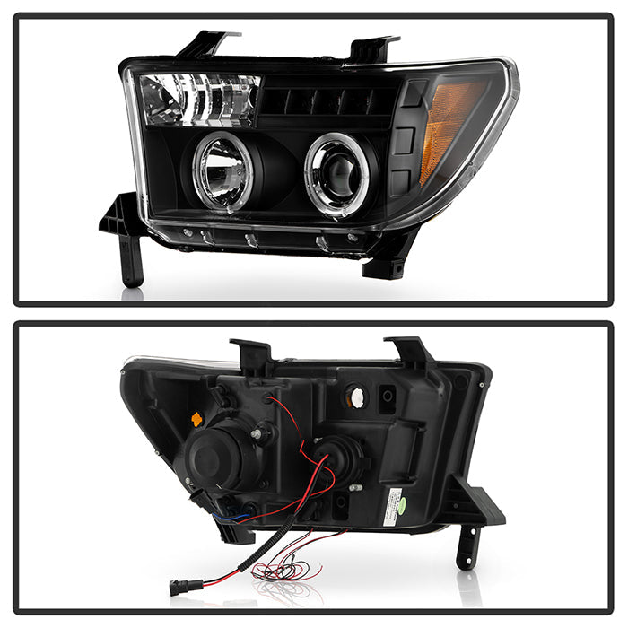 Spyder Toyota Tundra 07-133 Projector Headlights LED Halo LED Blk PRO-YD-TTU07-HL-BK 5012029