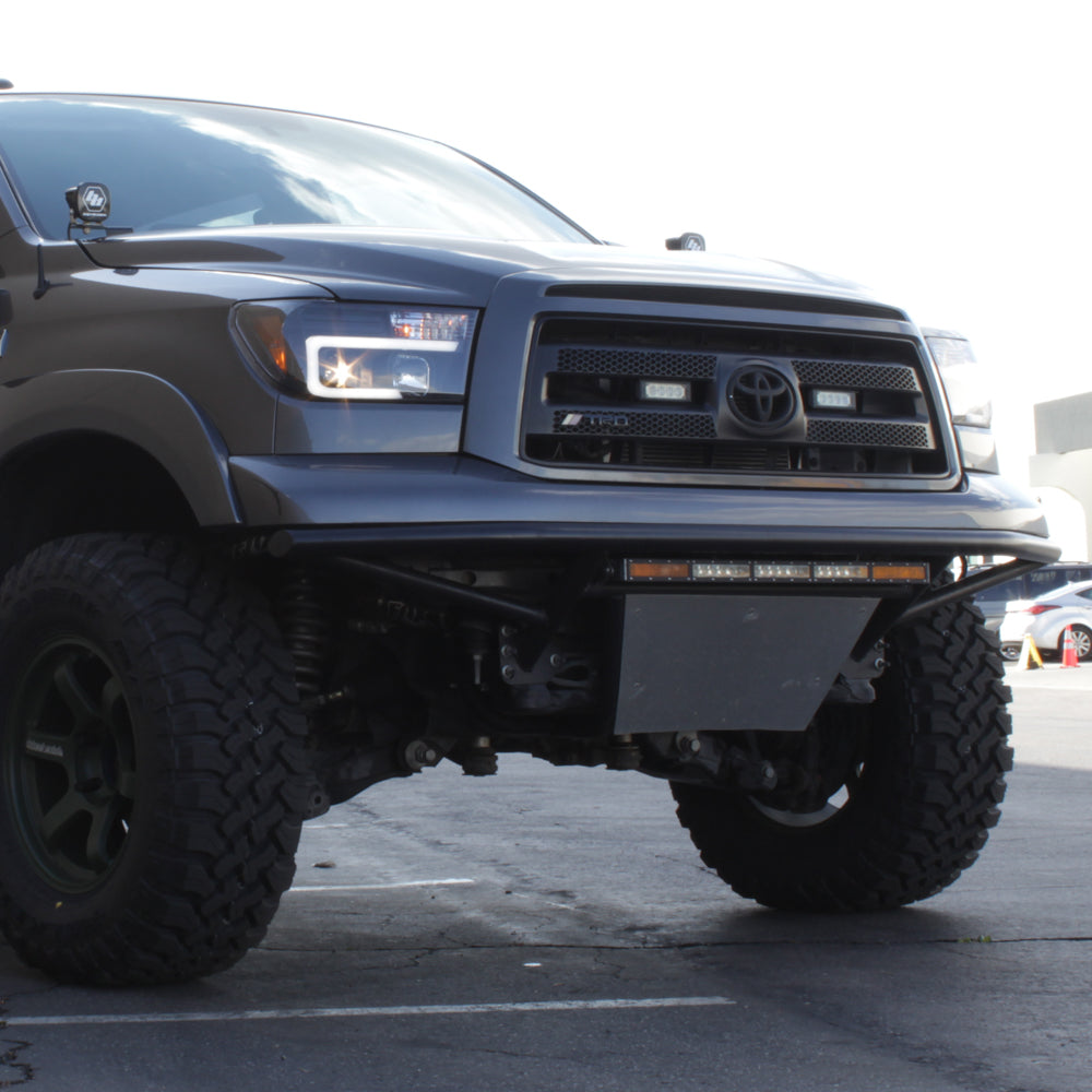 Spyder 08-13 Toyota Sequoia Projector Headlights - Light Bar DRL - Black PRO-YD-TTU07V2-LB-BK 5085344
