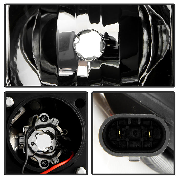 Spyder 08-13 Toyota Sequoia Projector Headlights - Light Bar DRL - Black PRO-YD-TTU07V2-LB-BK 5085344