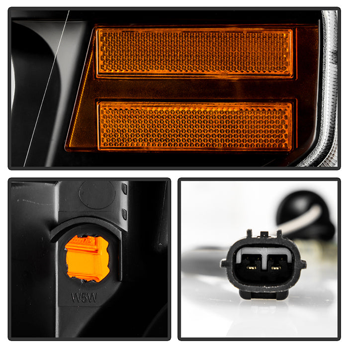 Spyder Toyota Tundra 2014-2016 Projector Headlights Light Bar DRL Black PRO-YD-TTU14-DRL-BK 5080158