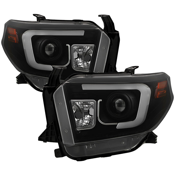 Spyder Toyota Tundra 2014-2016 Projector Headlights Light Bar DRL Black Smoke PRO-YD-TTU14-DRL-BSM 5080165