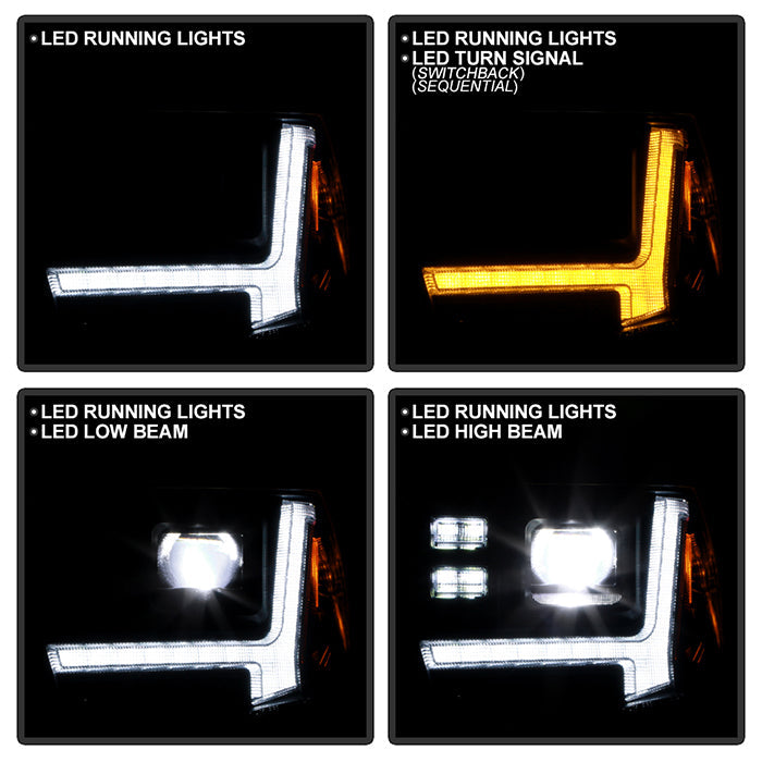 SPYDER Apex 14-21 Toyota Tundra High-Power LED Module Headlights - Black (PRO-YD-TTU14V2AP-SBSEQ-BK) 5088727