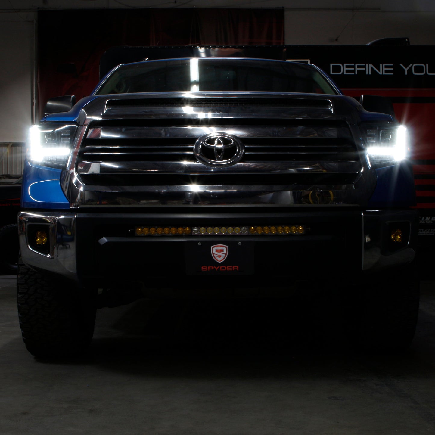SPYDER Apex 14-21 Toyota Tundra High-Power LED Module Headlights - Black (PRO-YD-TTU14V2AP-SBSEQ-BK) 5088727