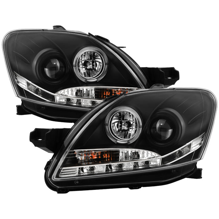 Spyder Toyota Yaris 07-11 4Dr Projector Headlights LED Halo DRL Blk PRO-YD-TYA074D-DRL-BK 5038944