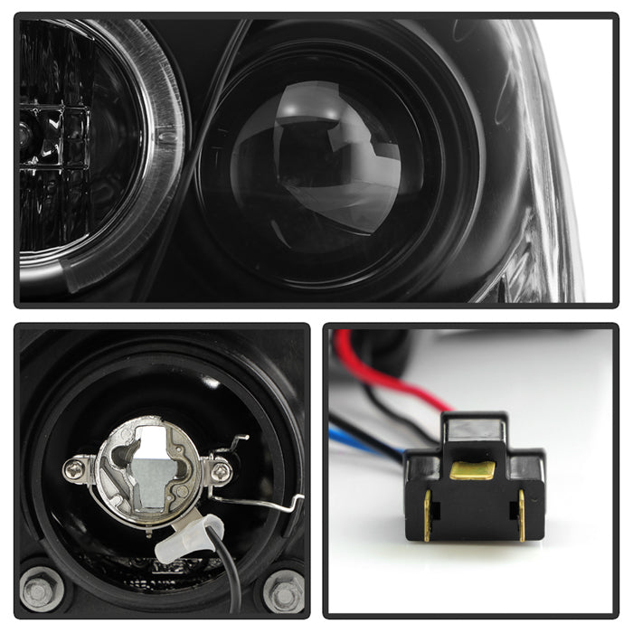 Spyder Toyota Yaris 07-11 4Dr Projector Headlights LED Halo DRL Blk PRO-YD-TYA074D-DRL-BK 5038944