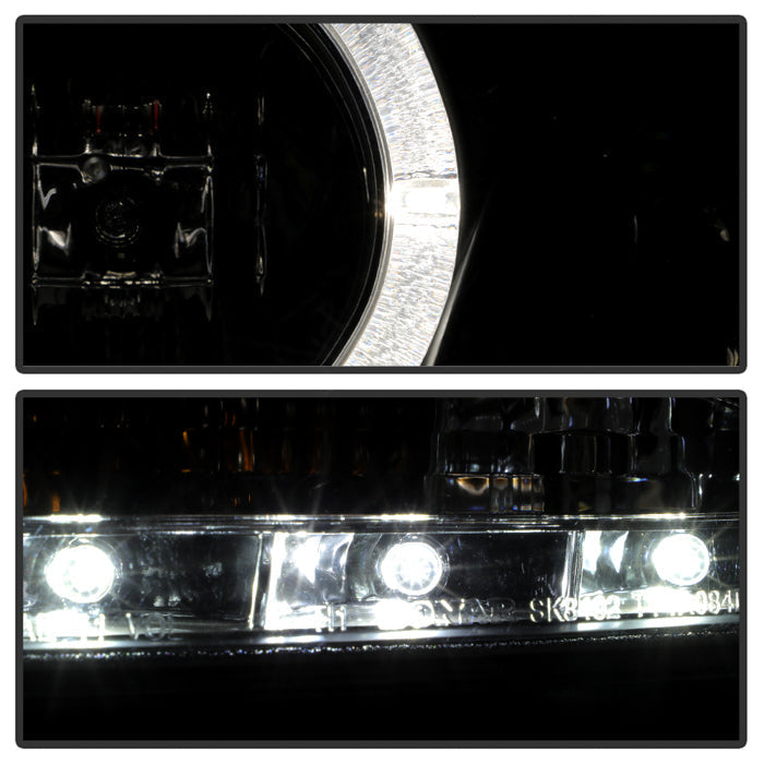 Spyder Toyota Yaris 07-11 4Dr Projector Headlights LED Halo DRL Blk PRO-YD-TYA074D-DRL-BK 5038944