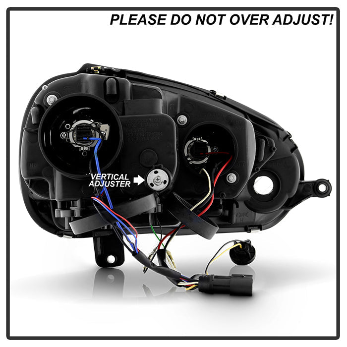 Spyder Volkswagen GTI 06-09/Jetta 06-09 Halogen Model Only - DRL Black PRO-YD-VG06-DRL-BK 5017505