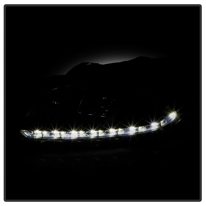 Spyder Volkswagen Golf/GTI 10-13 Projector Headlights Halogen Model- DRL Blk PRO-YD-VG10-DRL-BK 5012111