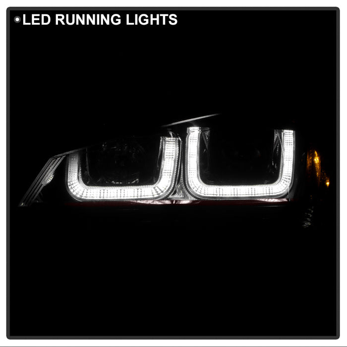 Spyder Volkswagen Golf VII 14-16 Projector Headlights DRL LED Red Stripe Blk PRO-YD-VG15-RED-DRL-BK 5080592