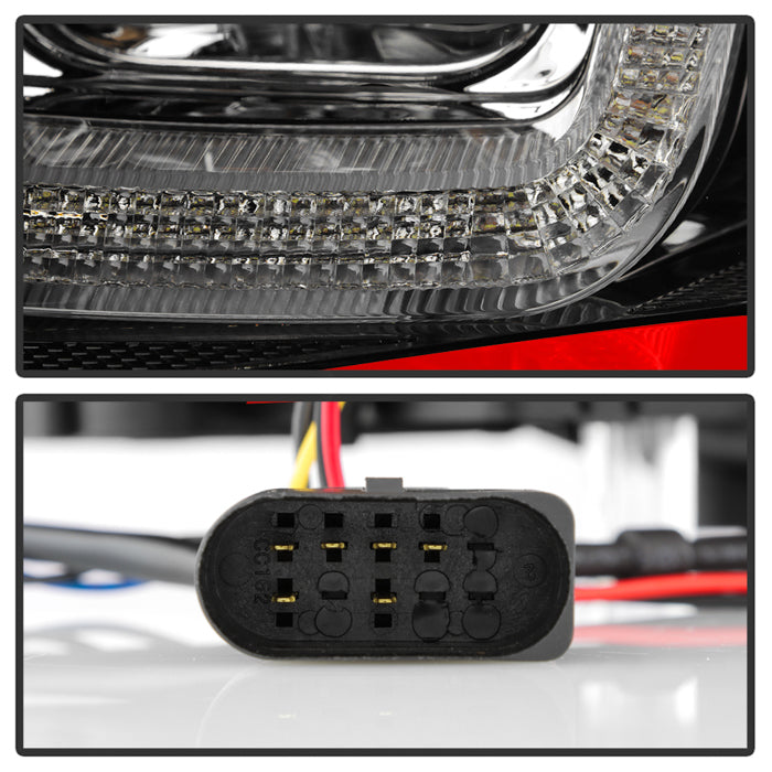 Spyder Volkswagen Golf VII 14-16 Projector Headlights DRL LED Red Stripe Blk PRO-YD-VG15-RED-DRL-BK 5080592