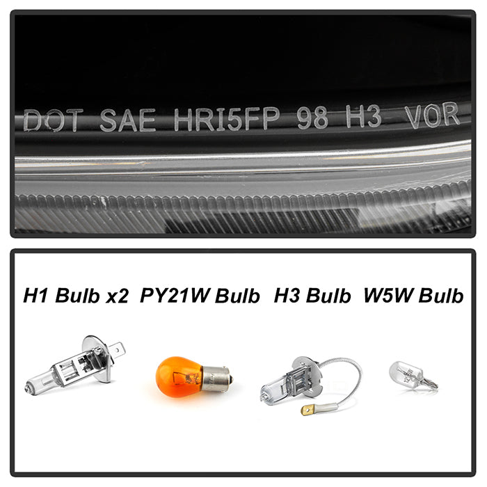 Spyder Volkswagen Golf IV 99-05 Projector Headlights LED Halo Black High H1 Low H1 PRO-YD-VG99-BK 5012159