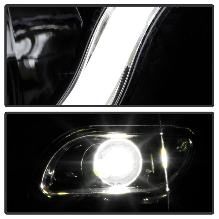 Spyder Volkswagen Jetta 11-14 Projector Headlights Halogen Light Tube DRL Blk PRO-YD-VJ11-LTDRL-BK 5073648