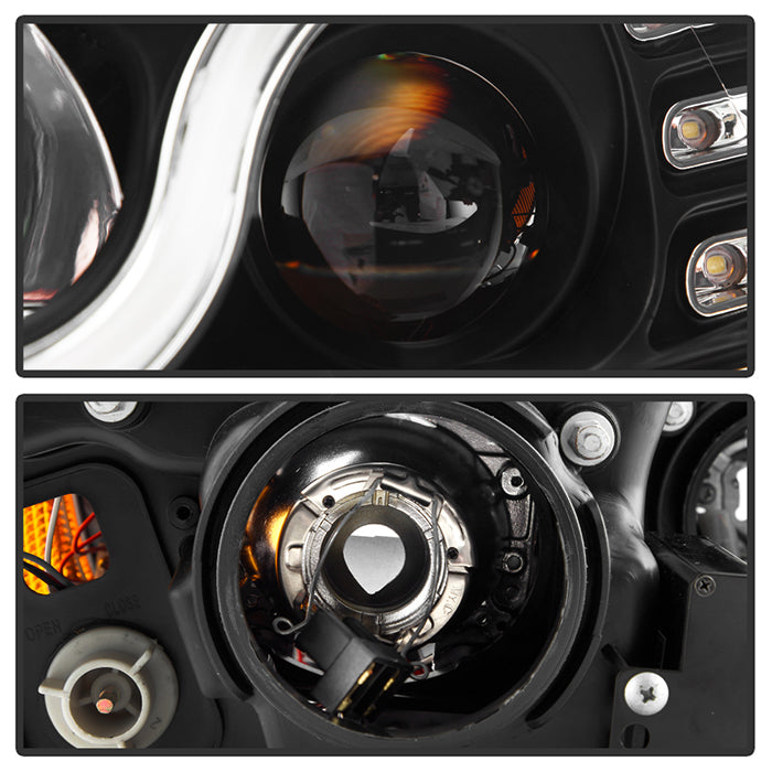 Spyder Volkswagen Jetta 11-14 Projector Headlights Halogen Light Tube DRL Blk PRO-YD-VJ11-LTDRL-BK 5073648