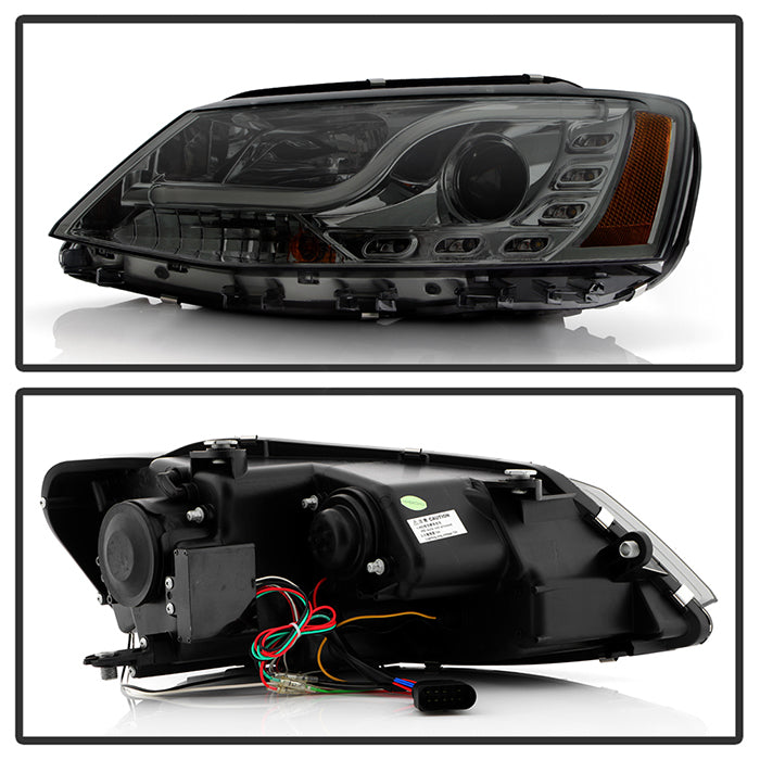 Spyder Volkswagen Jetta 11-14 Projector Headlights Halogen Light Tube DRL Smke PRO-YD-VJ11-LTDRL-SM 5073655