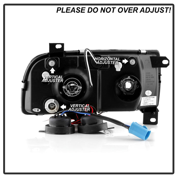 Spyder Volkswagen Jetta III 93-98 Projector Headlights LED Halo Blk High H1 Low H1 PRO-YD-VJ93-HL-BK 5012197