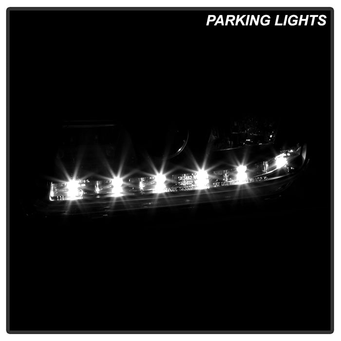 Spyder Volkswagen Jetta 99-05 Projector HeadlightsDRL Blk PRO-YD-VJ99-DRL-BK 5012234
