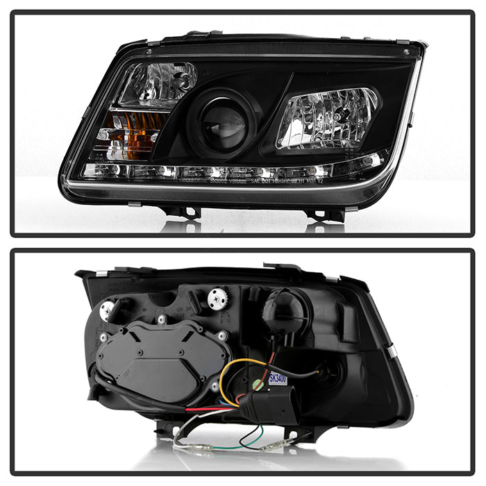 Spyder Volkswagen Jetta 99-05 Projector HeadlightsDRL Blk PRO-YD-VJ99-DRL-BK 5012234