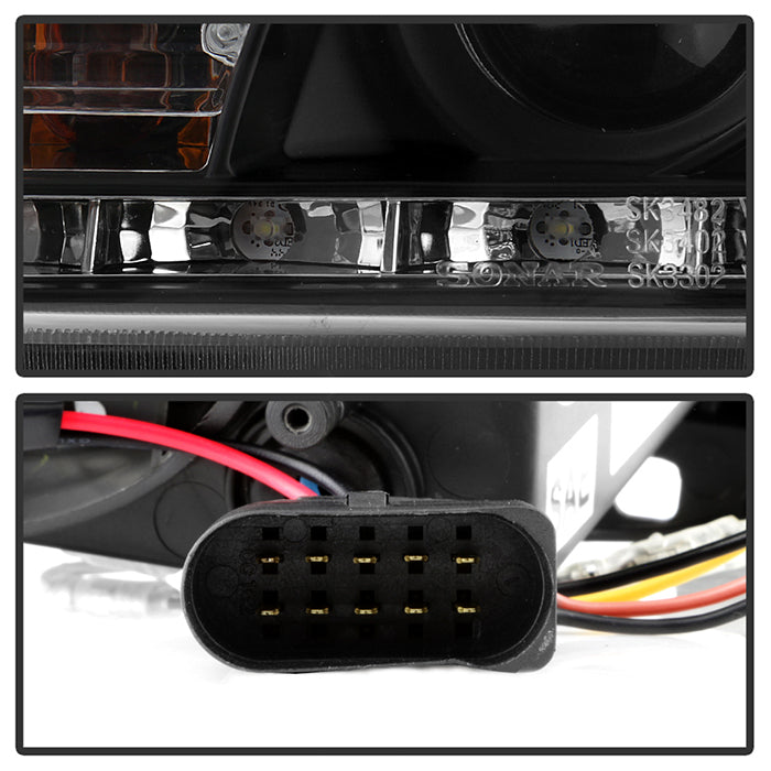 Spyder Volkswagen Jetta 99-05 Projector HeadlightsDRL Blk PRO-YD-VJ99-DRL-BK 5012234
